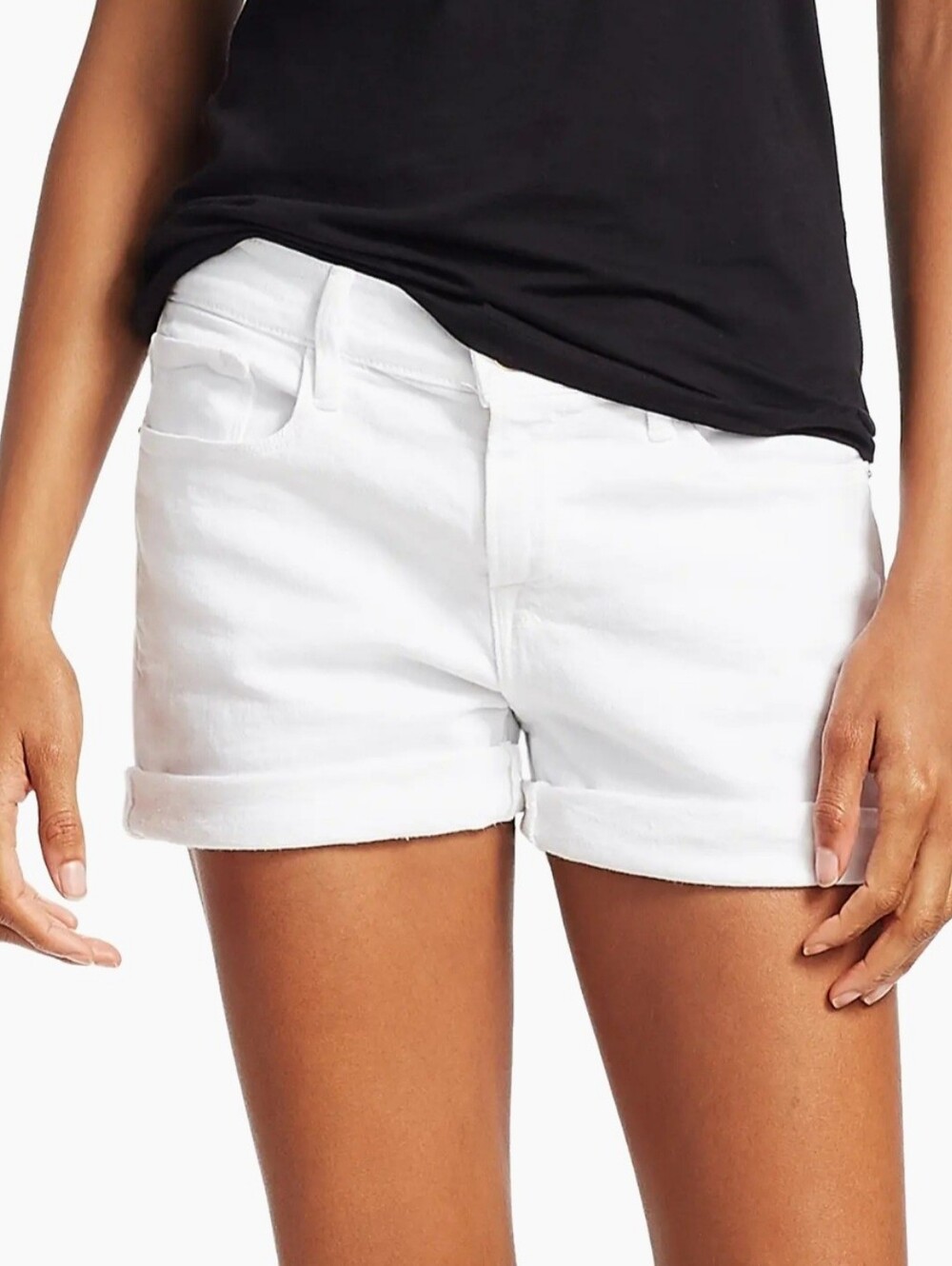FRAME Le Cut Off Mid-Rise Denim Shorts - Picture 2 of 5